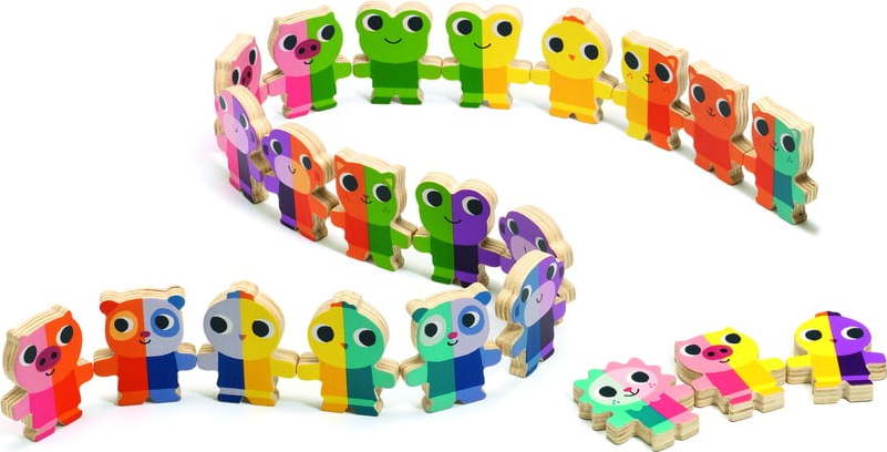 Dětské dřevěné domino 3D Djeco DJECO