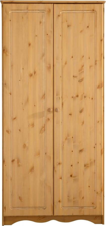 Dvoudveřová šatní skříň z masivního borovicového dřeva Støraa Amanda Støraa