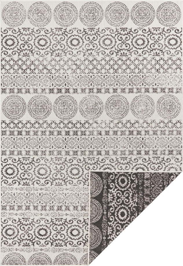 Hnědo-bílý venkovní koberec Ragami Circle