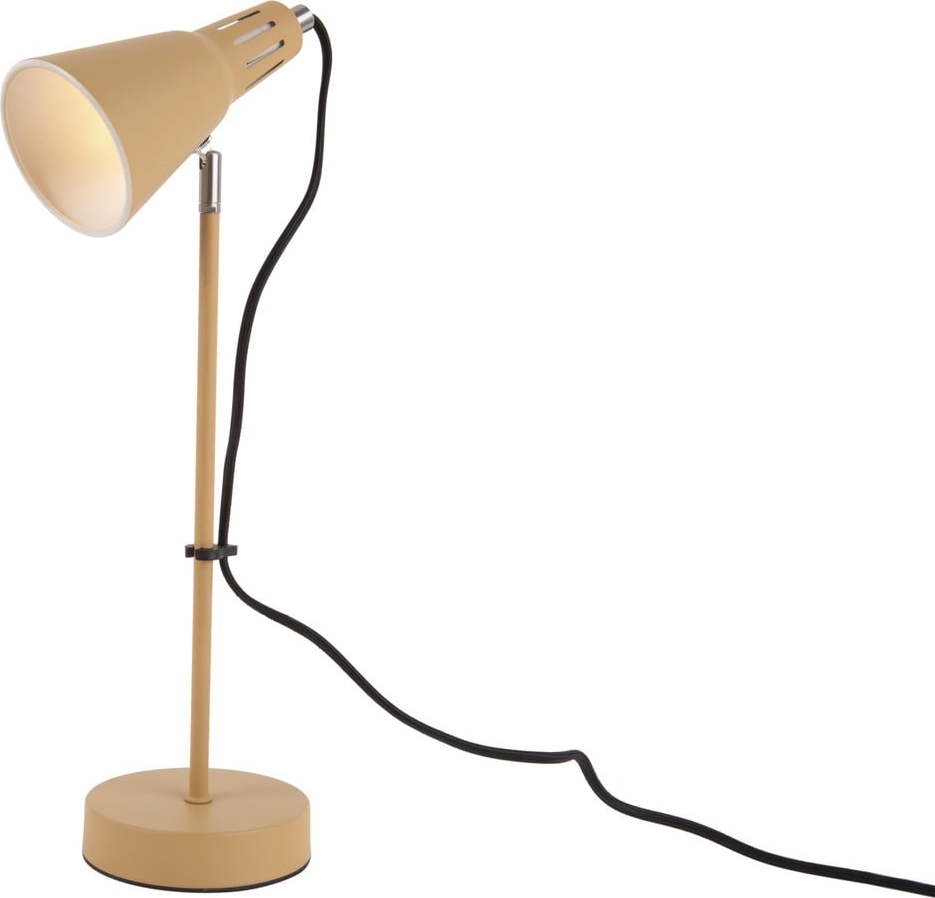 Hořčicově žlutá stolní lampa Leitmotiv Mini Cone
