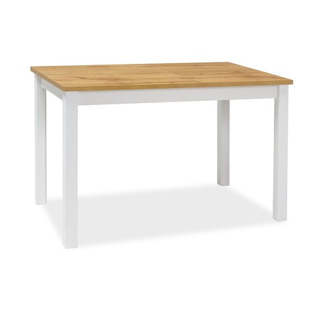 Jídelní stůl ADAM 120x68 - dub wotan/bílá matná SIGNAL