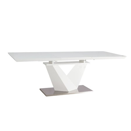 Jídelní stůl rozkládací ALARAS 160(220)x90 - bílá SIGNAL