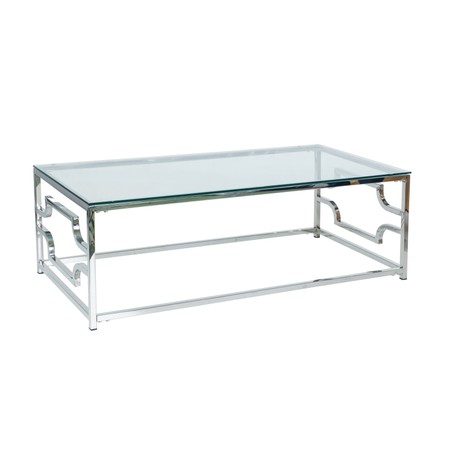 Konferenční stolek VERSACE A -  sklo/stříbrná SIGNAL