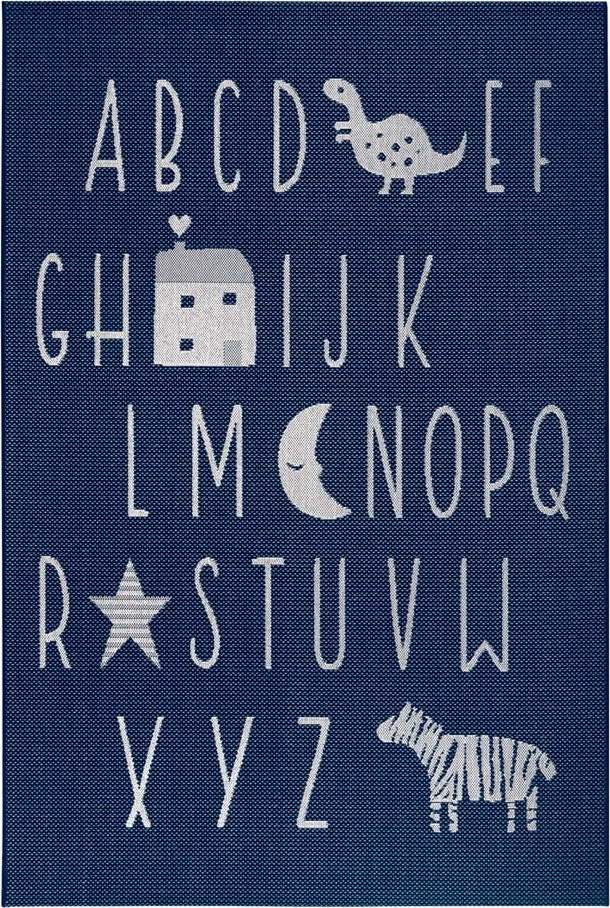 Modrý dětský koberec Ragami Letters