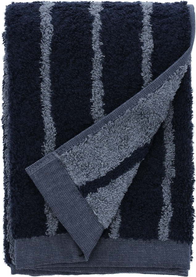 Modrý ručník z froté bavlny Södahl Stripes