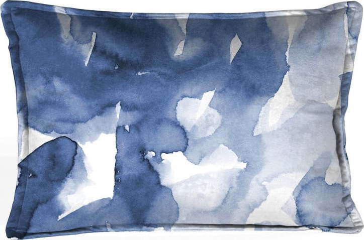 Modrý sametový polštář Velvet Atelier