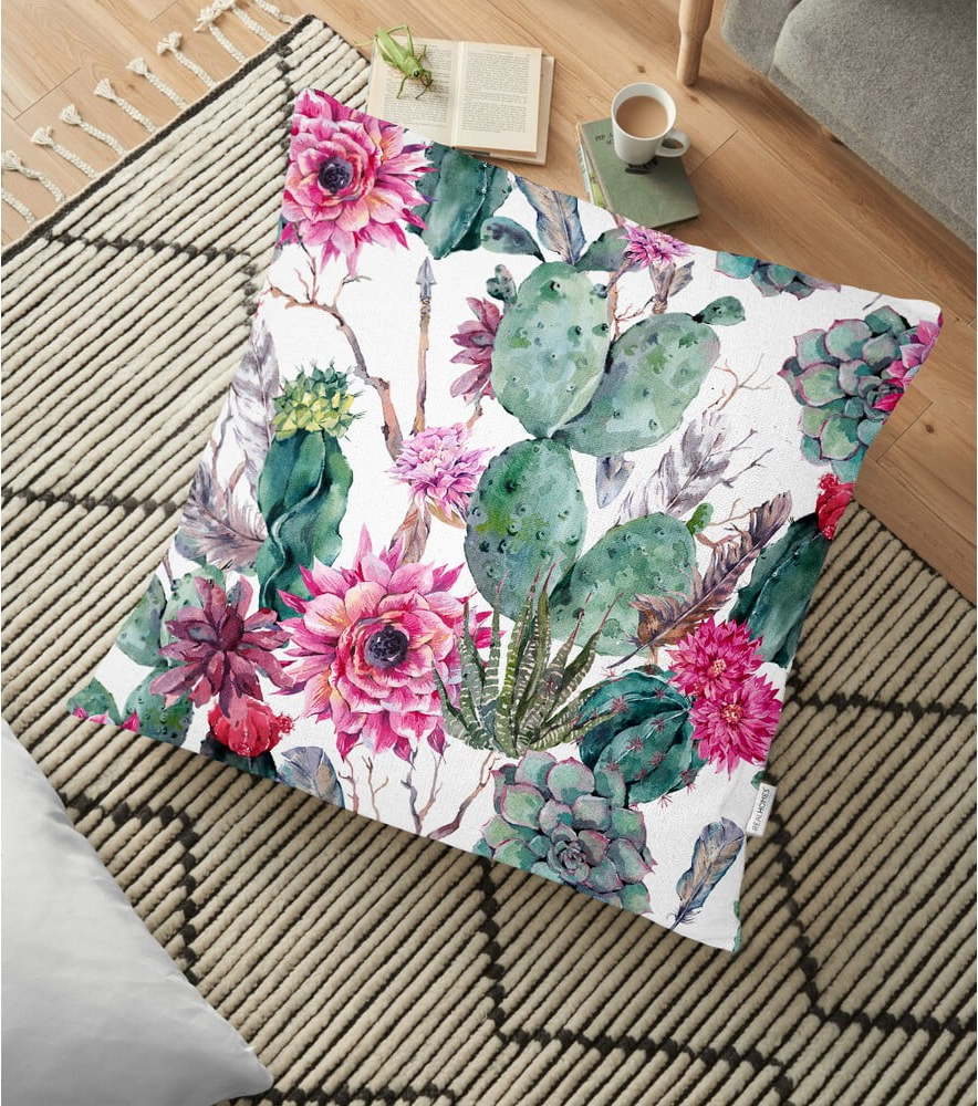 Povlak na polštář s příměsí bavlny Minimalist Cushion Covers Bloom