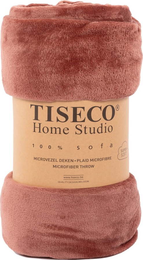 Růžová mikroplyšová deka Tiseco Home Studio