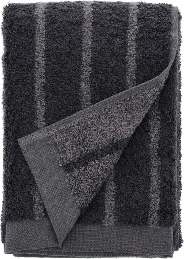 Šedý ručník z froté bavlny Södahl Stripes