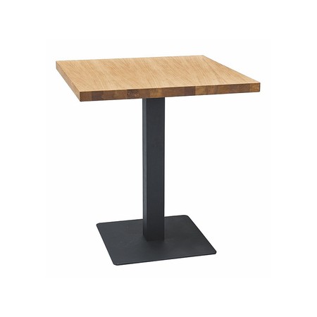 Stůl PURO 60X60 - dub/černá SIGNAL
