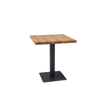 Stůl PURO 60x60 -  masiv dub/černá SIGNAL
