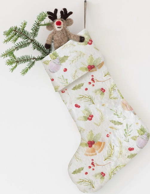 Vánoční lněná závěsná dekorace Linen Tales Merry Linen Tales