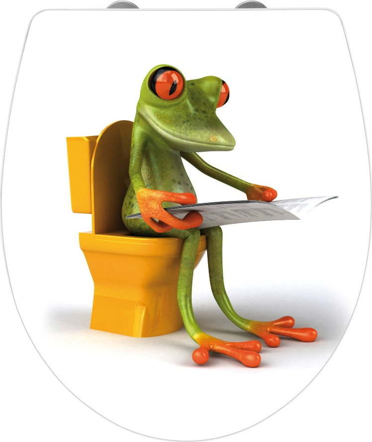 WC sedátko se snadným zavíráním Wenko Frog News