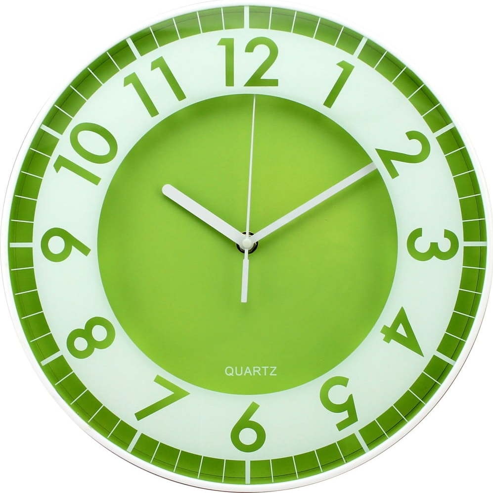 Zelené nástěnné hodiny Postershop Moderna