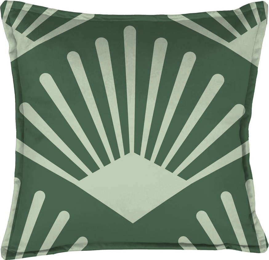 Zelený dekorativní polštář Velvet Atelier Leaf