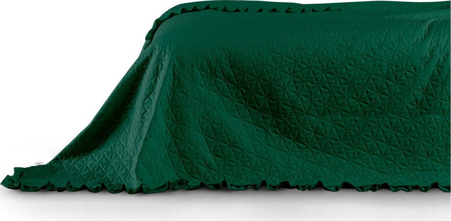 Zelený přehoz přes postel AmeliaHome Tilia