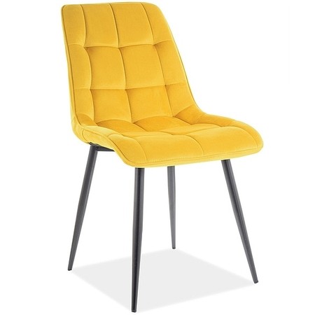 Židle CHIC - černá / žlutá SIGNAL