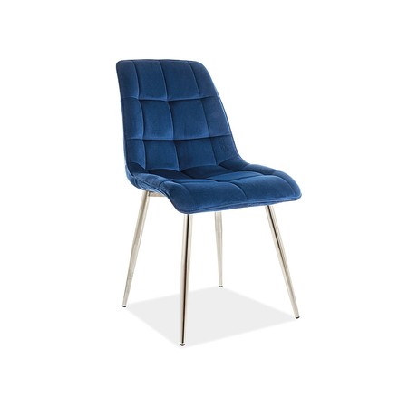 Židle CHIC - chrom/ tmavě modrá SIGNAL