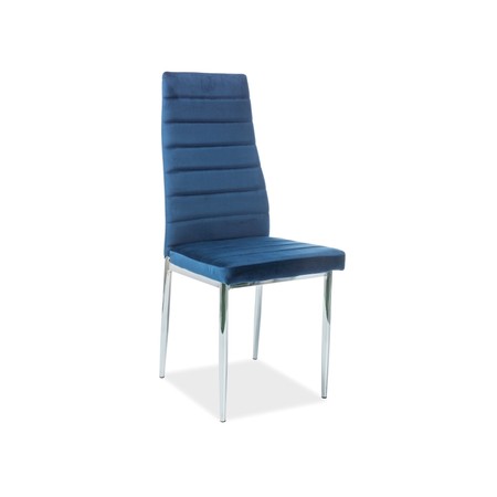 Židle H-261 BIS - tmavě modrá / chrom SIGNAL