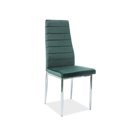 Židle H-261 BIS - tmavě zelená / chrom SIGNAL