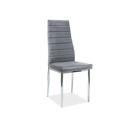 Židle H-261 BIS - velvet chrom / šedá SIGNAL
