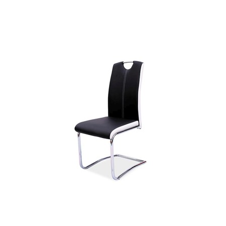 Židle H341 -chrom/černá/bílá SIGNAL