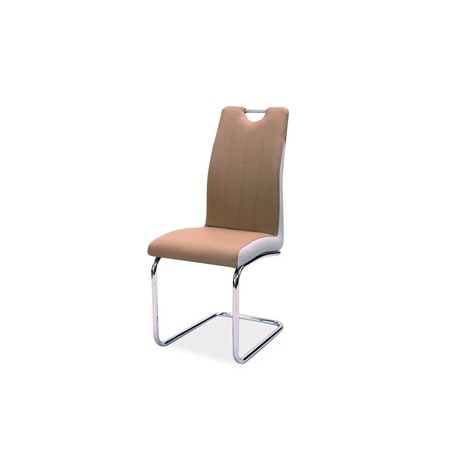 Židle H342 - chrom/cappuccino/šedá SIGNAL