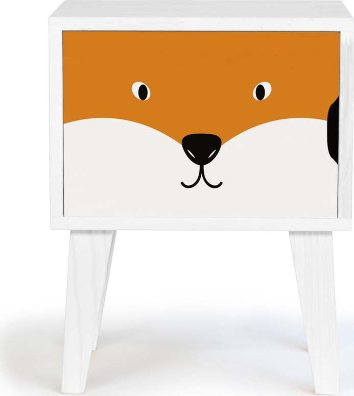 Dětský dřevěný noční stolek Little Nice Things Fox Little Nice Things