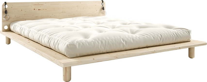 Dvoulůžková postel s lampičkami a matrací Double Latex Karup Design Peek