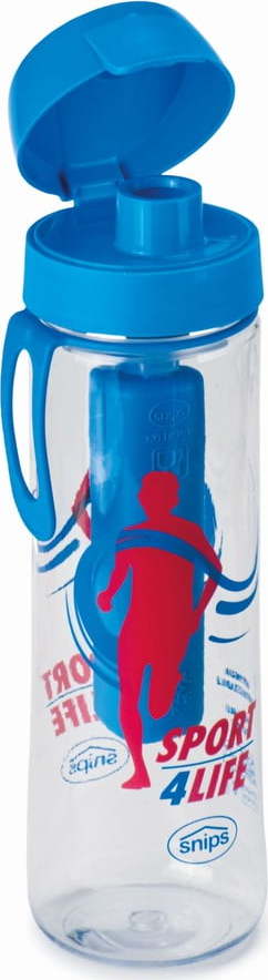 Modrá láhev na vodu s infuzérem Snips Sport
