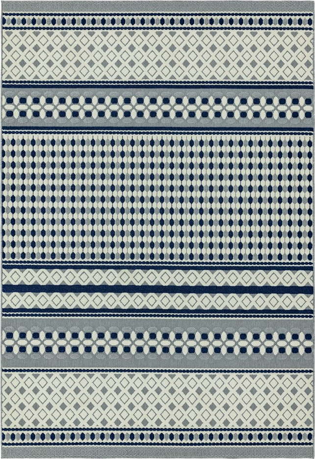 Modro-bílý koberec Asiatic Carpets Antibes Geometric