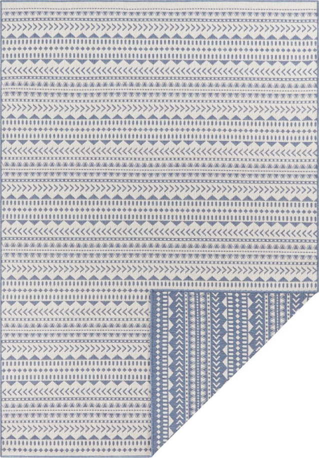 Modro-bílý venkovní koberec Ragami Kahira