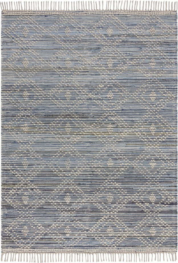Modrý bavlněný koberec Flair Rugs Lissie