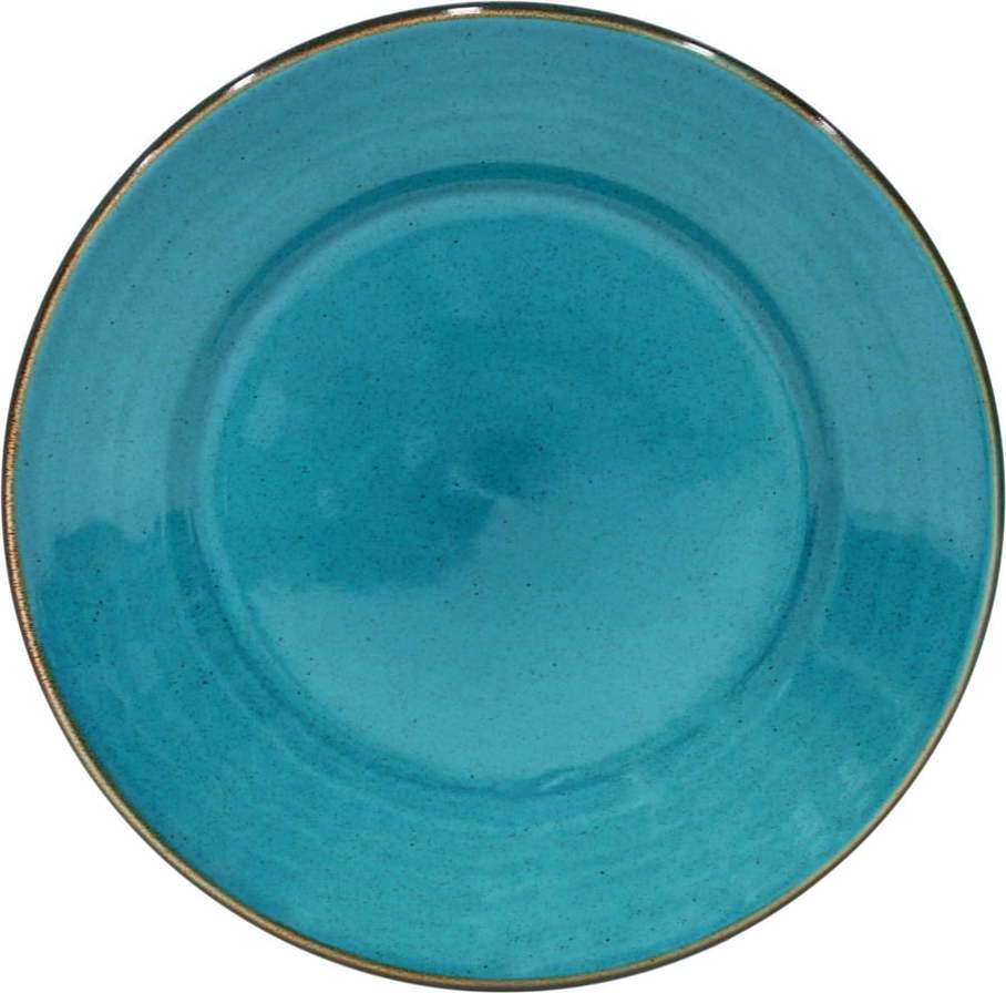 Modrý talíř z kameniny Casafina Sardegna