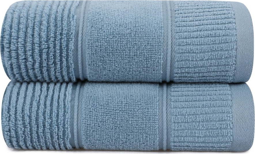 Sada 2 modrých bavlněných ručníků Hobby Daniela