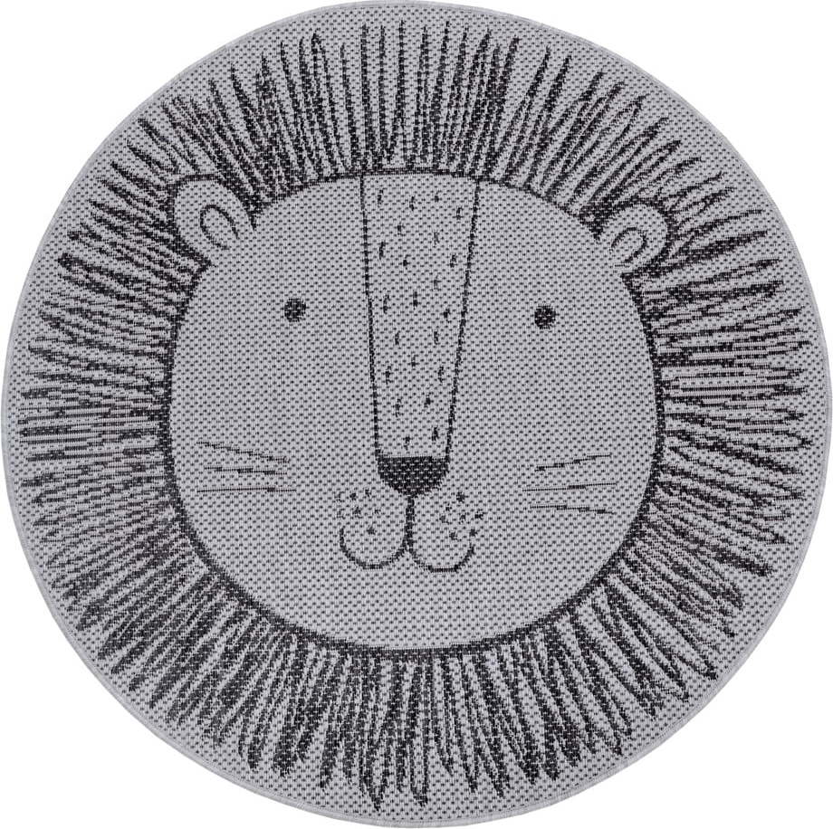 Šedý dětský koberec Ragami Lion