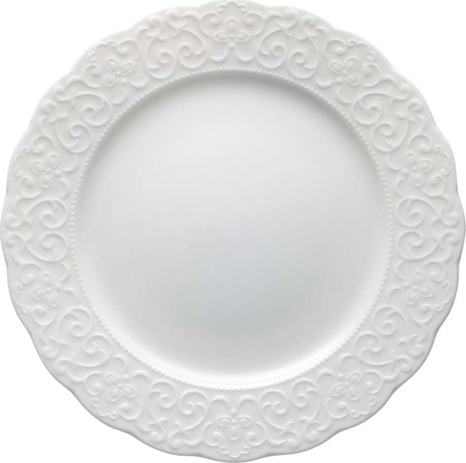 Bílý porcelánový dezertní talíř Brandani Gran Gala