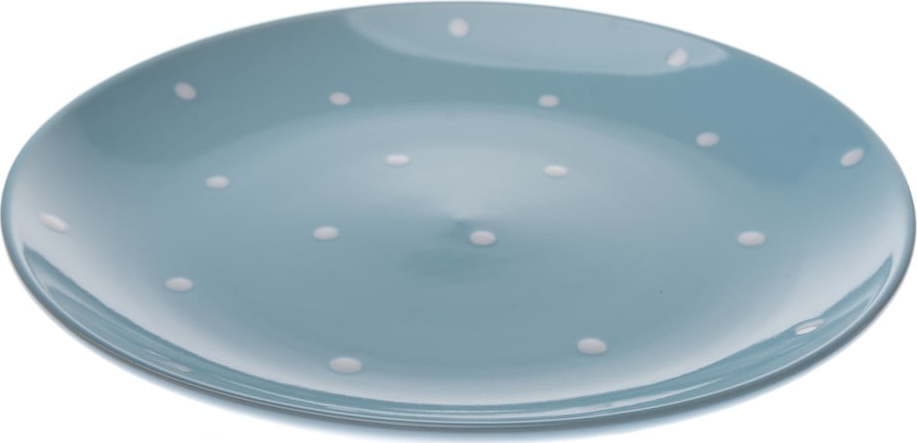Blankytně modrý keramický talíř Dakls Dottie