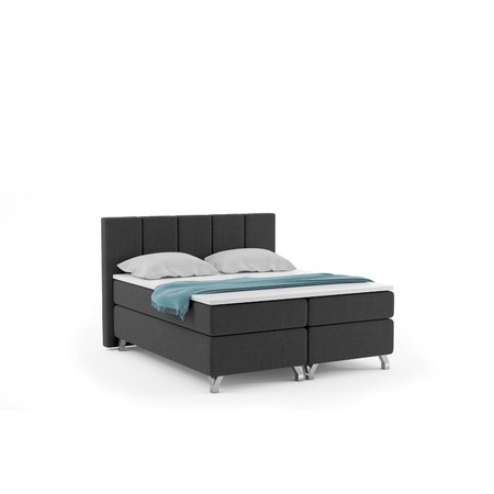 Čalouněná postel ATLANTIC včetně úložného prostoru 120x200 cm Tmavě šedá KOLA