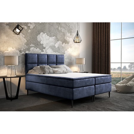 Čalouněná postel Aspen 140x200 cm Modrá KOLA