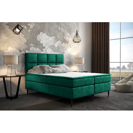 Čalouněná postel Aspen 160x200 cm Zelená KOLA