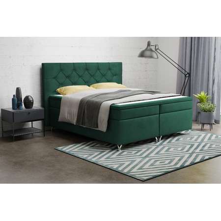 Čalouněná postel Boston 120x200 cm Zelená KOLA