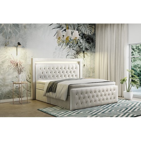 Čalouněná postel CESAR 120x200 cm Bílá KOLA