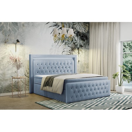 Čalouněná postel CESAR 120x200 cm Světle modrá KOLA