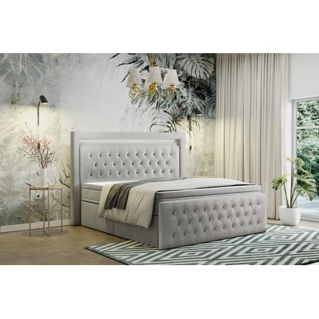 Čalouněná postel CESAR 120x200 cm Světle šedá KOLA