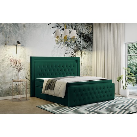Čalouněná postel CESAR 180x200 cm Zelená KOLA