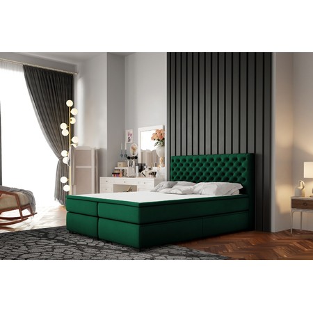 Čalouněná postel Chester 120x200 cm Zelená KOLA
