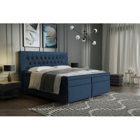Čalouněná postel Diament 120x200 cm Modrá KOLA