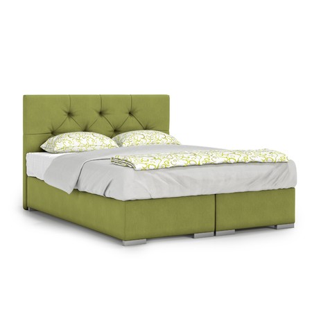 Čalouněná postel London 160x200 cm Zelená KOLA