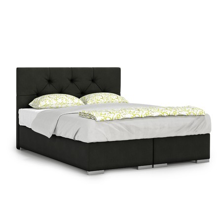 Čalouněná postel London 200x200 cm Černá KOLA